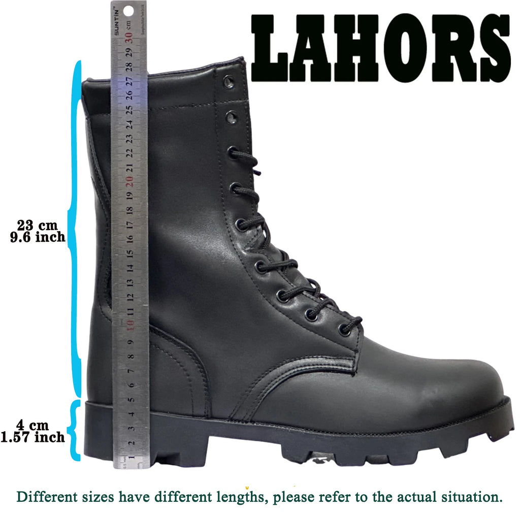 Men's Tactical Combat Boots – Genuine Leather, Lace-Up Outdoor Hiking & Work