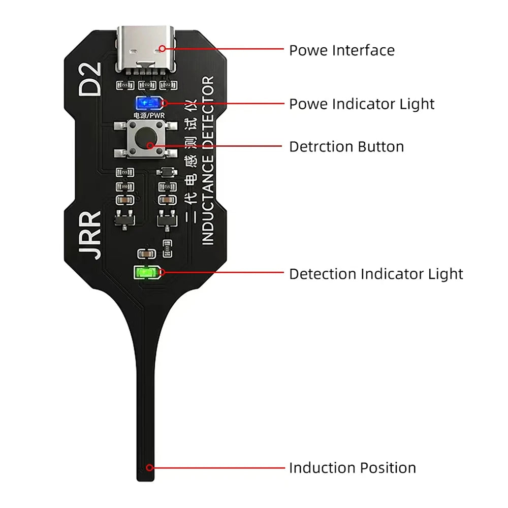 W01 Inductor Detector & Motherboard Coil Tester — Electromagnetic Fault Checker
