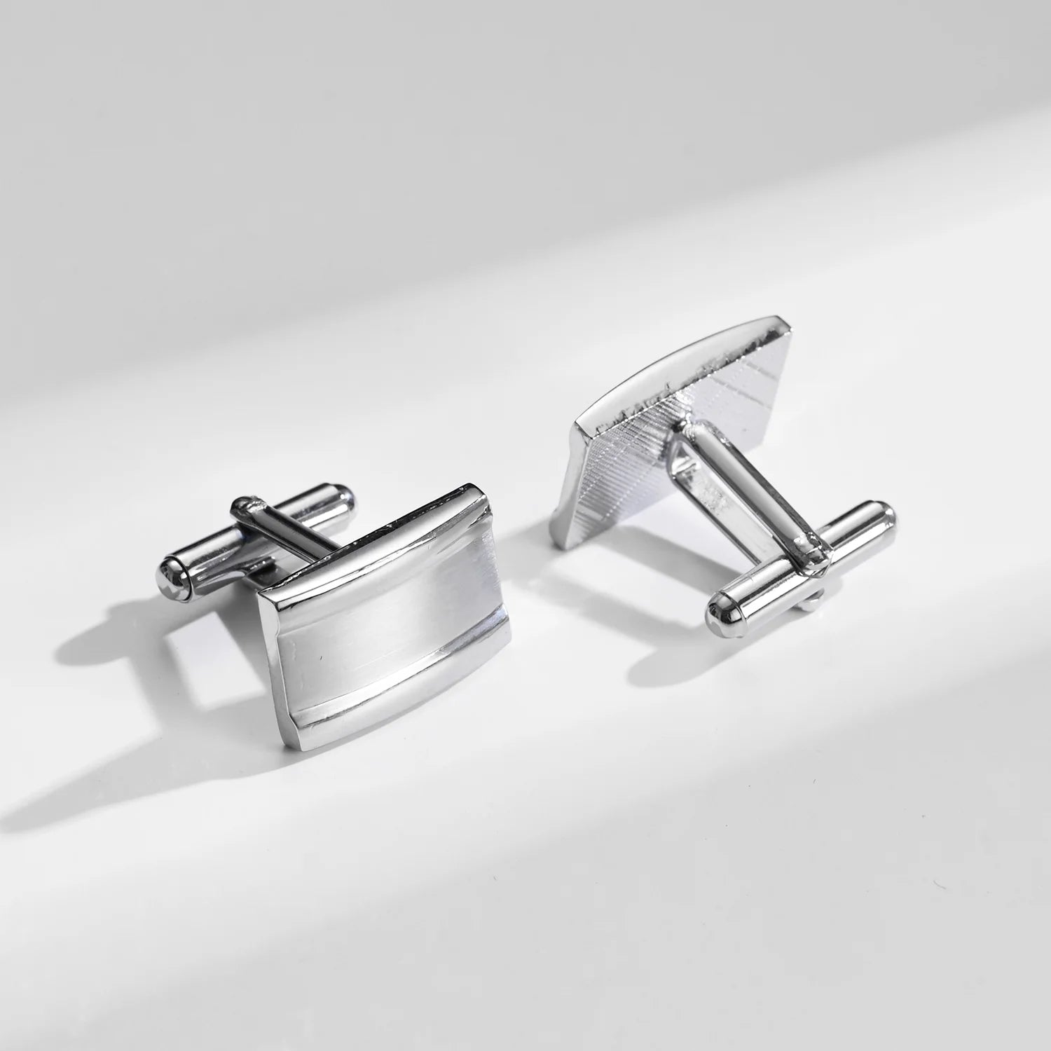 Square Cufflinks & Tie Clip Set | Unisex Dress Shirt Accessories