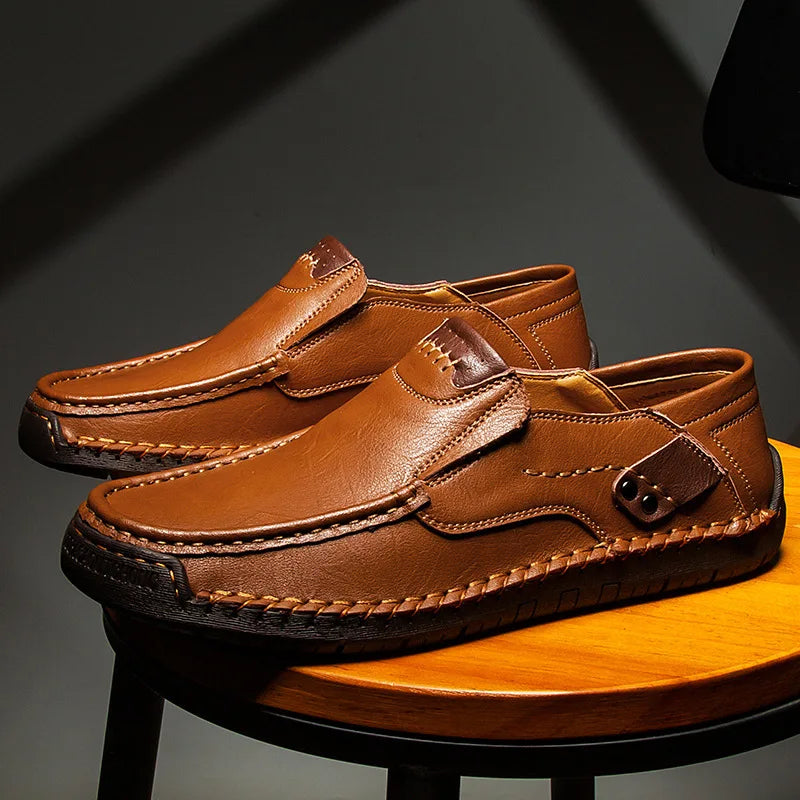 Mocasines de cuero artesanales para hombre | Zapatos casuales sin cordones