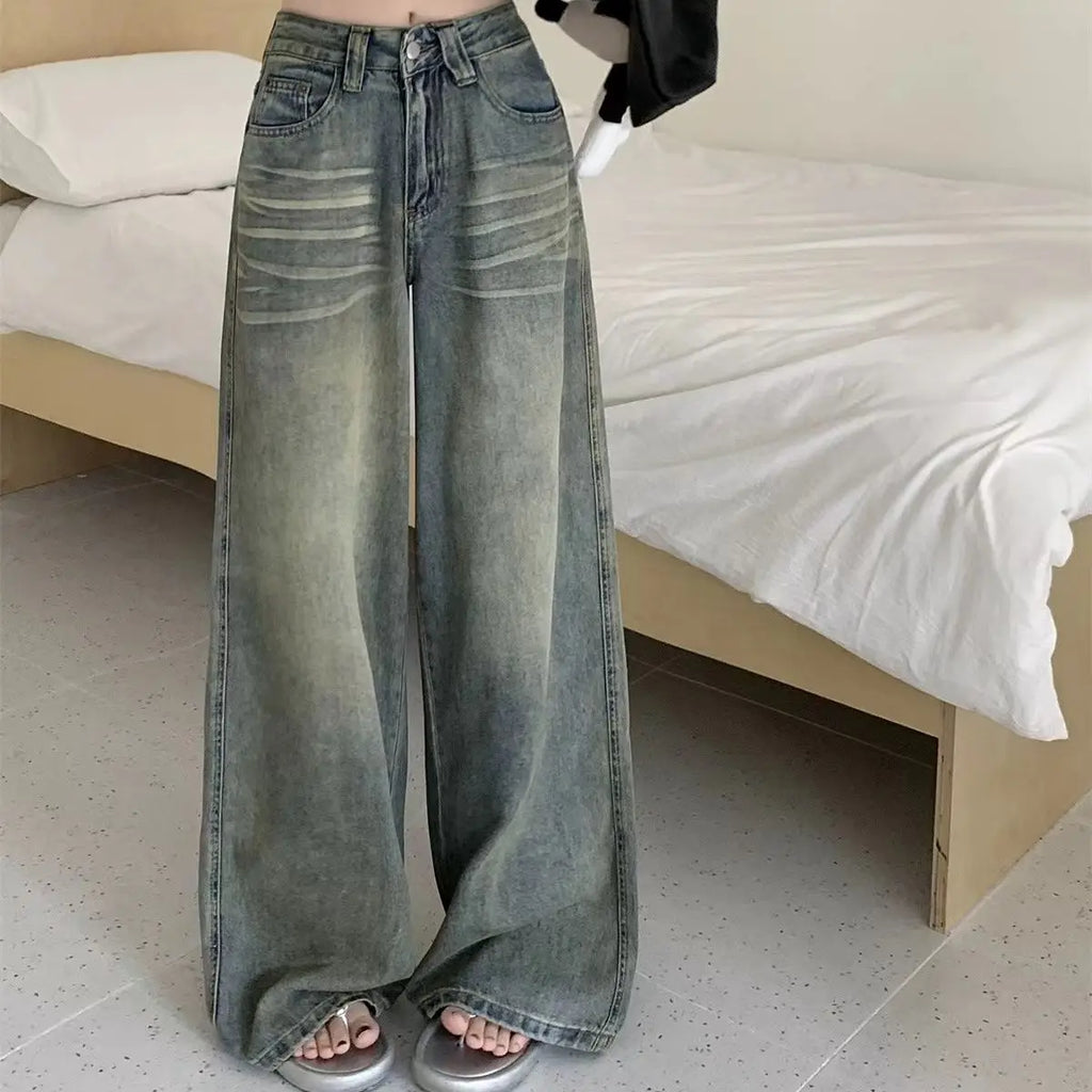 Women's Y2K High Waist Loose Straight Leg Jeans