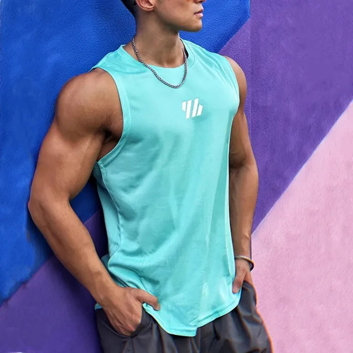 Men's Mesh Gym Vest – Sleeveless Tank Top for Training & Sports