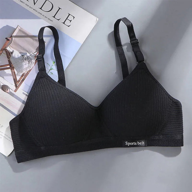 3-Pack Women's Wireless Bra – Seamless Thin Padded V-Shape Everyday Comfort Bra