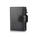 RFID Trifold Wallet — Slim Microfiber Leather Card Holder with Coin & Note Compartments