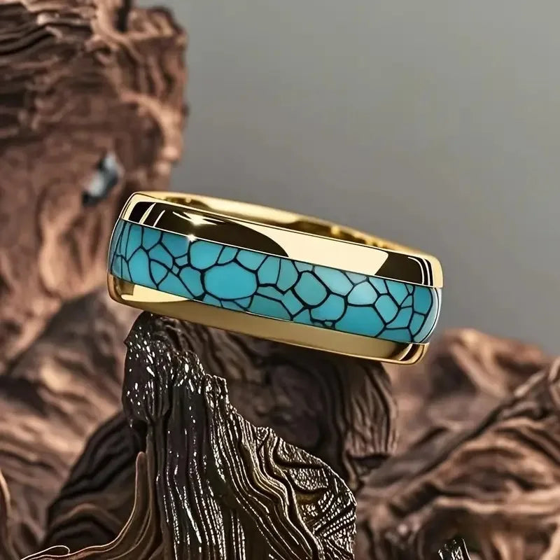Cyberpunk 8mm Stainless Steel Ring | Gothic Punk Biker Jewelry for Men & Women