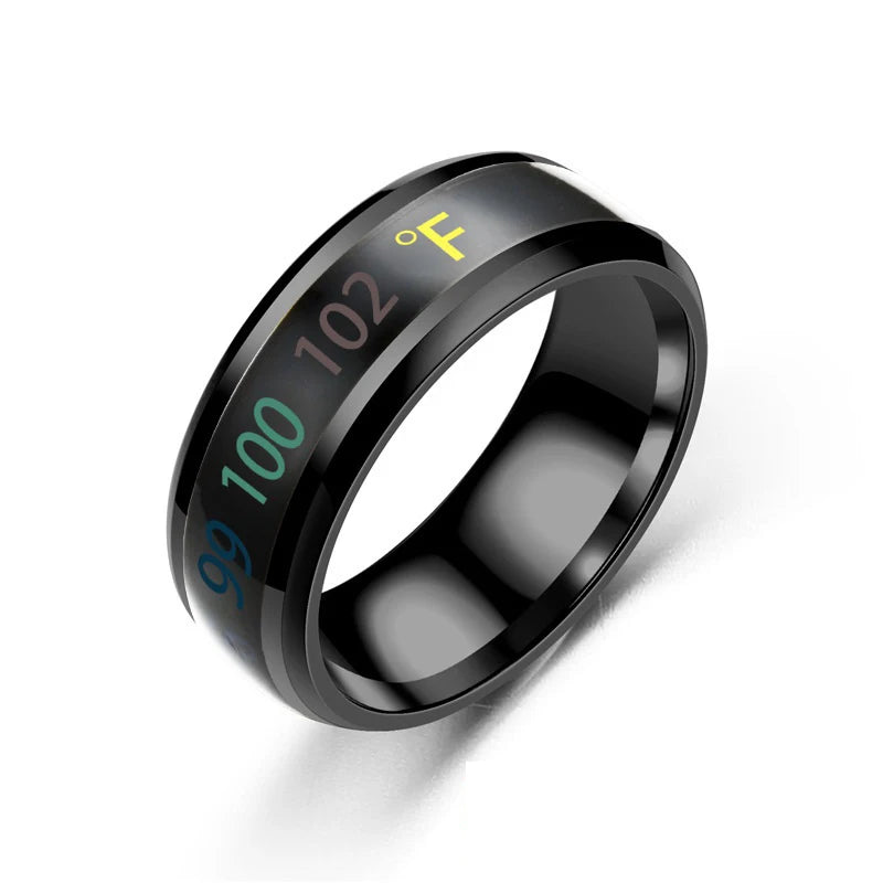 Smart Temperature-Sensitive Mood Ring | Stainless Steel | Waterproof