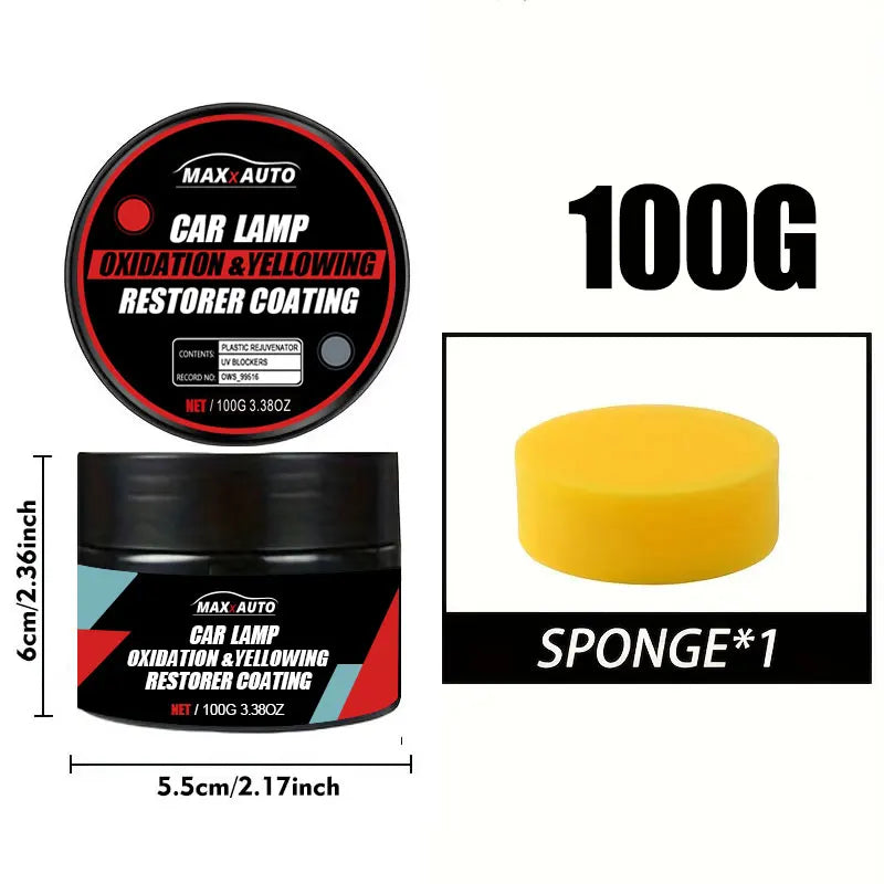 Car Headlight Restoration & Polishing Kit – Removes Scratches, Oxidation & Yellowing