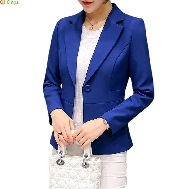 Women's Slim Fit Long-Sleeve Blazer – Classic Office Jacket