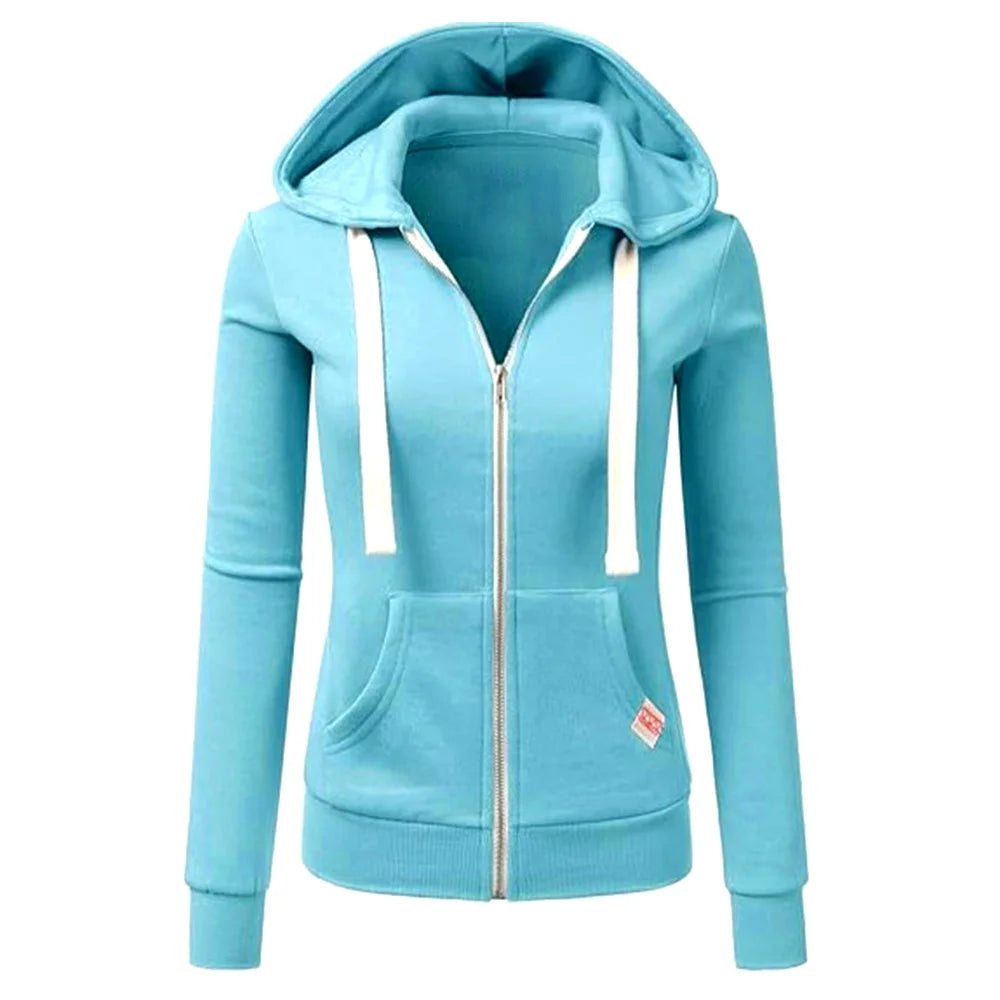 Classic Full-Zip Drawstring Hoodie – 5 Colors