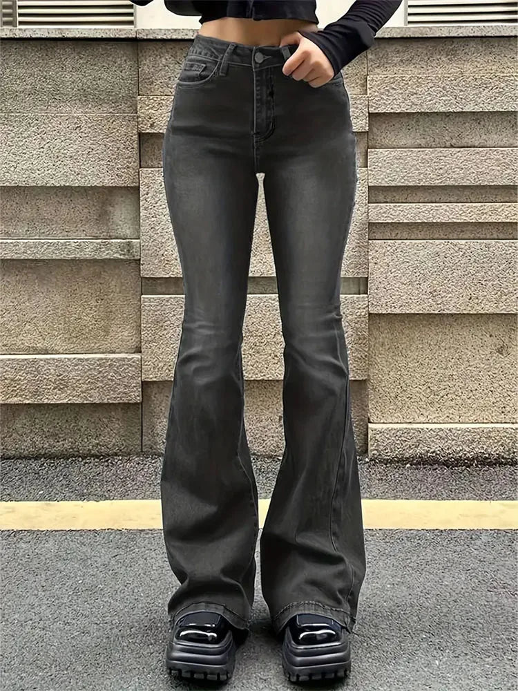 High-Waist Skinny Flare Jeans – 8 Colors