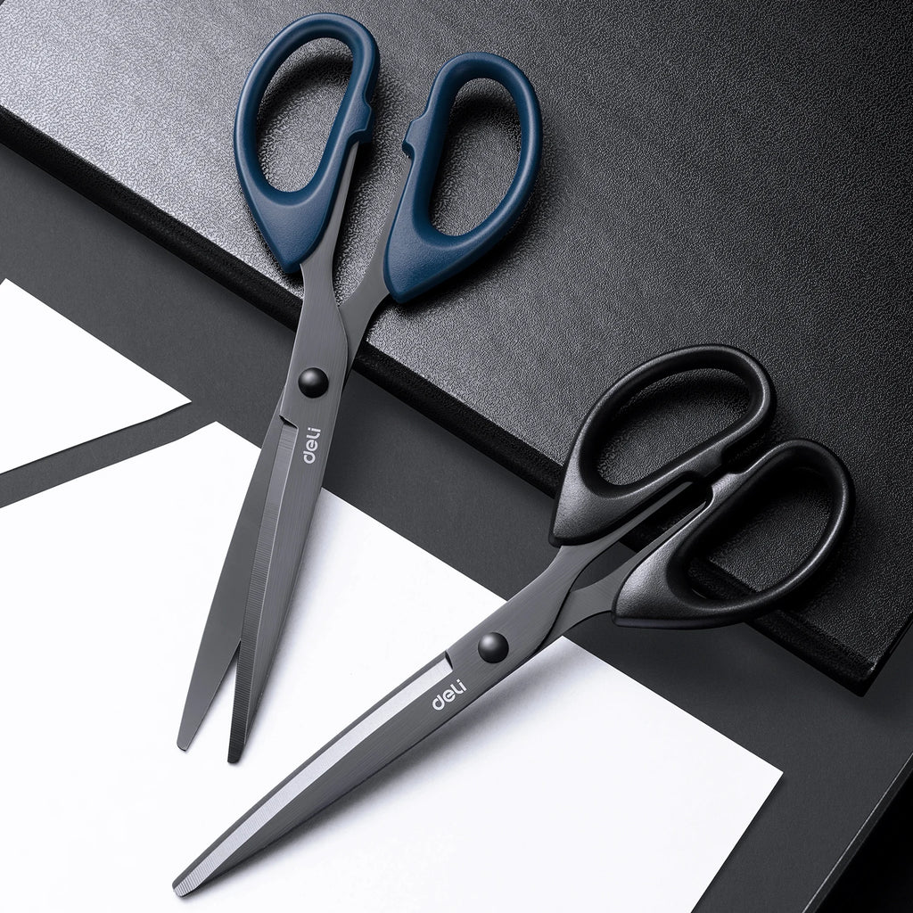 DELI Heavy Duty Office Scissors – Sharp Stainless Steel Cutting Tool