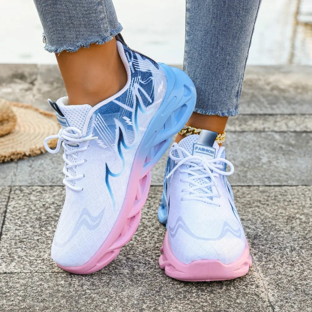 Women's Breathable Lightweight Sneakers – Anti-Slip Walking & Running Shoes