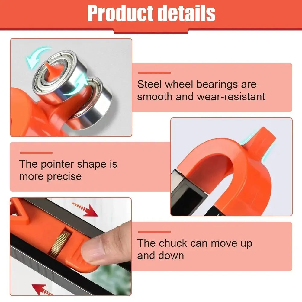 Contour Gauge Profile Duplicator — Locking Scribing Ruler for Woodworking