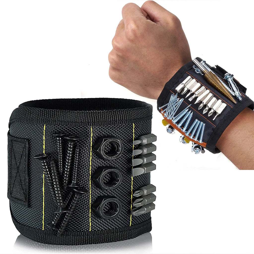 Magnetic Wristband Tool Holder – Strong Magnet Wrist Strap for Screws, Nails & Bits