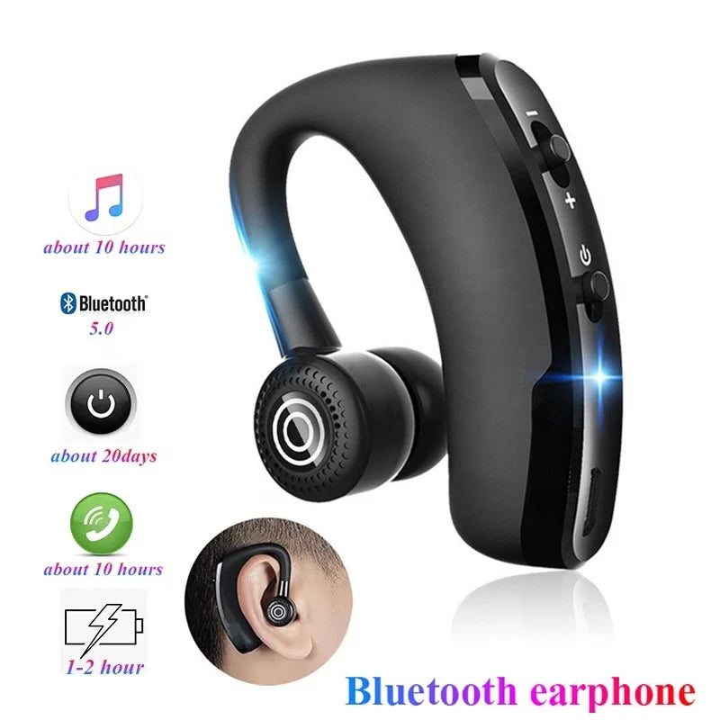 V9 Wireless Business Earhook Headset | Bluetooth Noise Reduction with Mic
