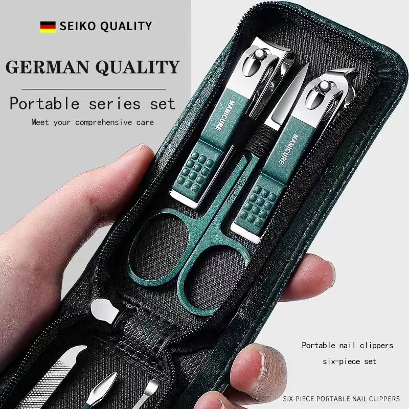 6-Piece Stainless Steel Nail Clipper Set – Men & Women Manicure Kit