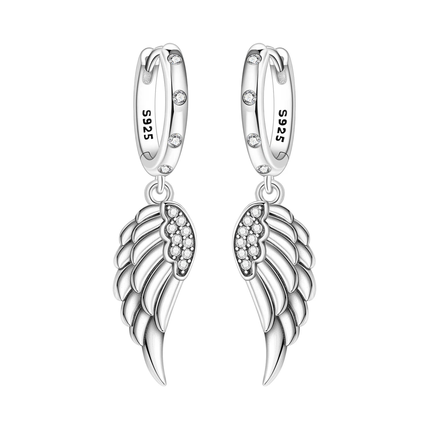 925 Sterling Silver Zircon Butterfly Drop Earrings – Women's Fine Jewelry