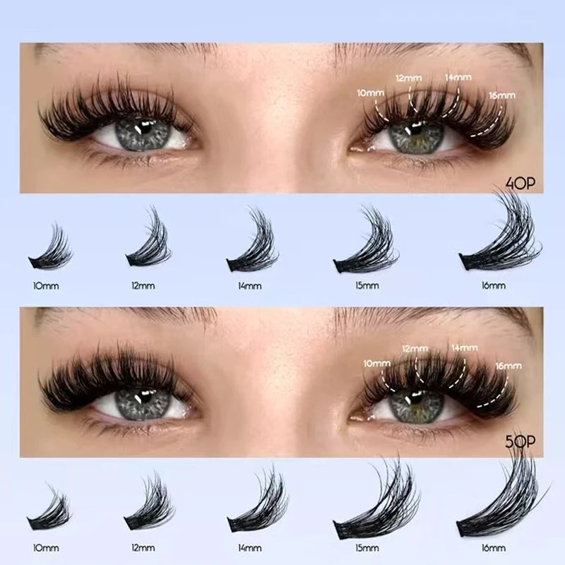 DIY Cluster Lash Kit – Individual Eyelash Extensions with Bond, Seal & Tweezers