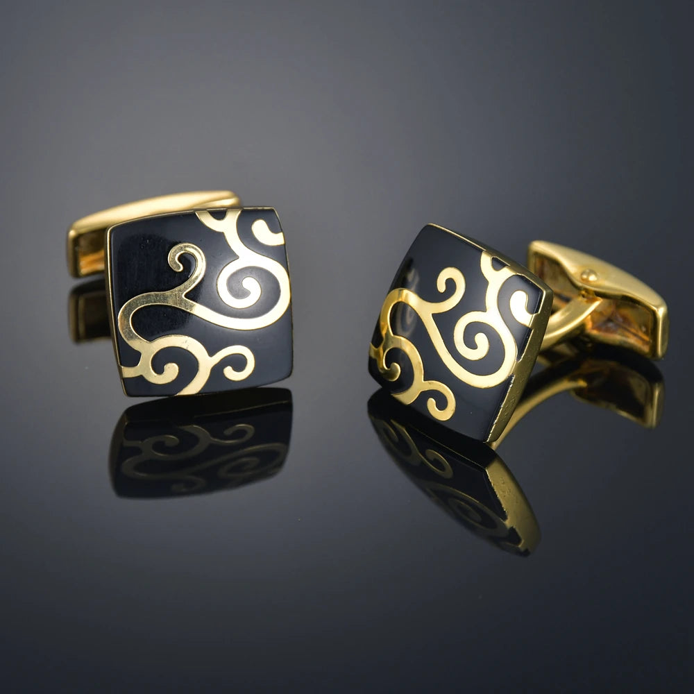 Gem & Enamel Craft Cufflinks | Unisex Decorative Shirt Accessories