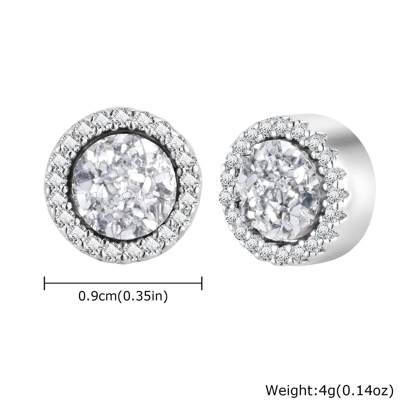 Magnetic Clip-On Zircon Earrings – No Piercing Required