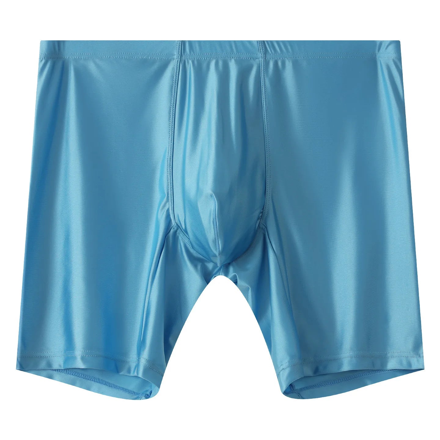 Men's Ice Silk Extended Leg Boxer Shorts – Slim Mid-Rise Underwear