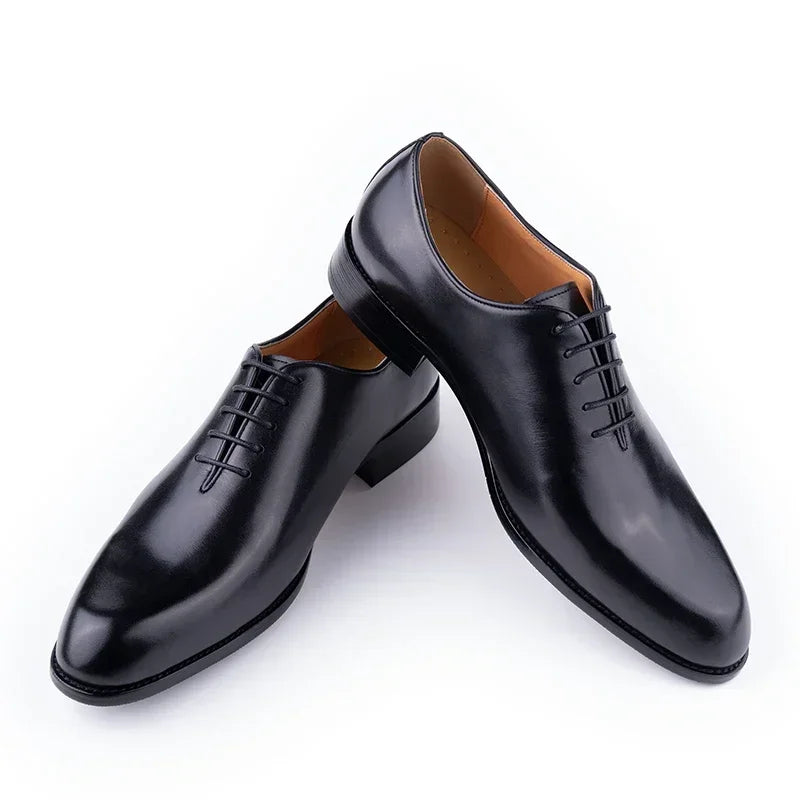 Zapatos Oxford para hombre hechos a mano de cuero genuino | Zapatos de vestir casual de negocios