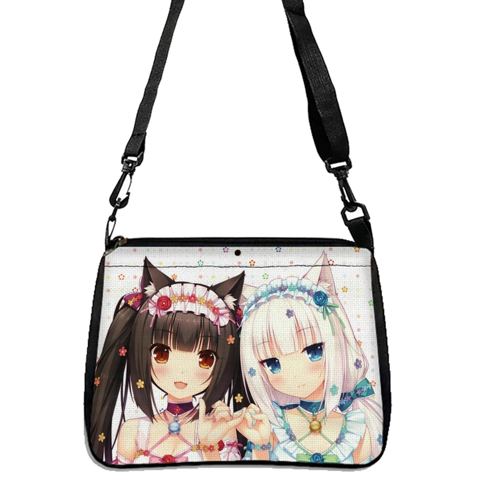 Anime Cartoon Print Shoulder Bag — Lightweight Double-Sided Crossbody Handbag