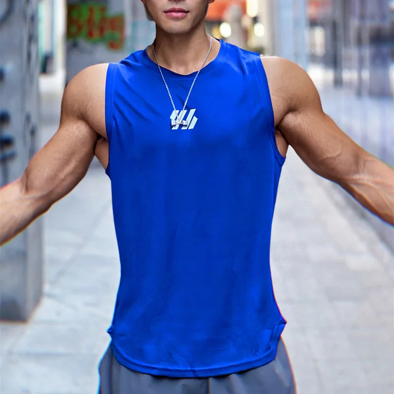 Men's Mesh Gym Vest – Sleeveless Tank Top for Training & Sports