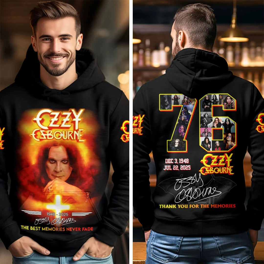 Ozzy Osbourne 3D Print Unisex Oversized Hoodie – Rock Band Fan Sweatshirt
