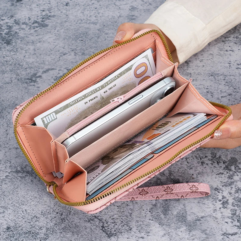 Cartera Larga Multifuncional para Mujer | Monedero con Tarjetero de Gran Capacidad 4 Colores