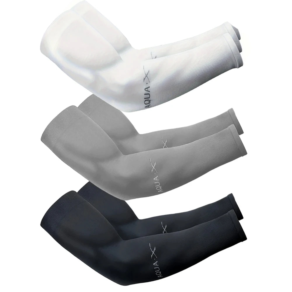 Ice Silk Sun Protection Arm Sleeves – 3 Pairs, Unisex