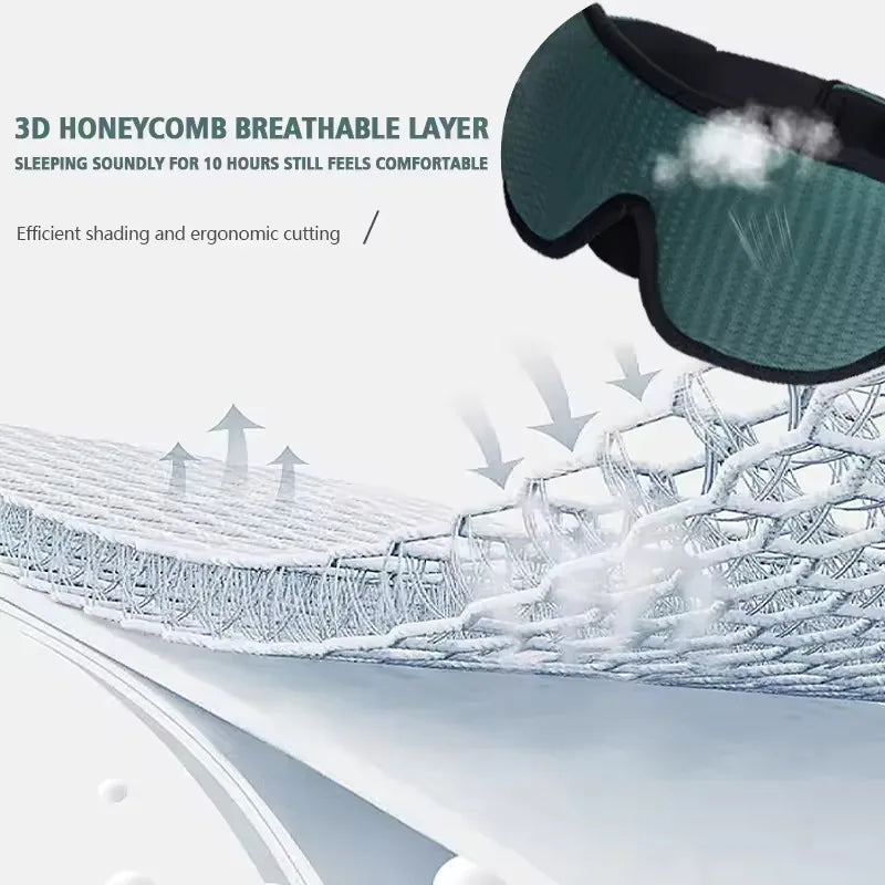 Unisex 3D Contour Sleep Eye Mask – 100% Blackout for Side Sleepers