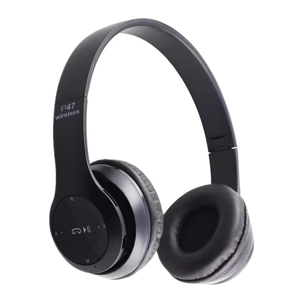 P47 Wireless Over-Ear Headphones | Bluetooth 5.3 HiFi Stereo with Mic