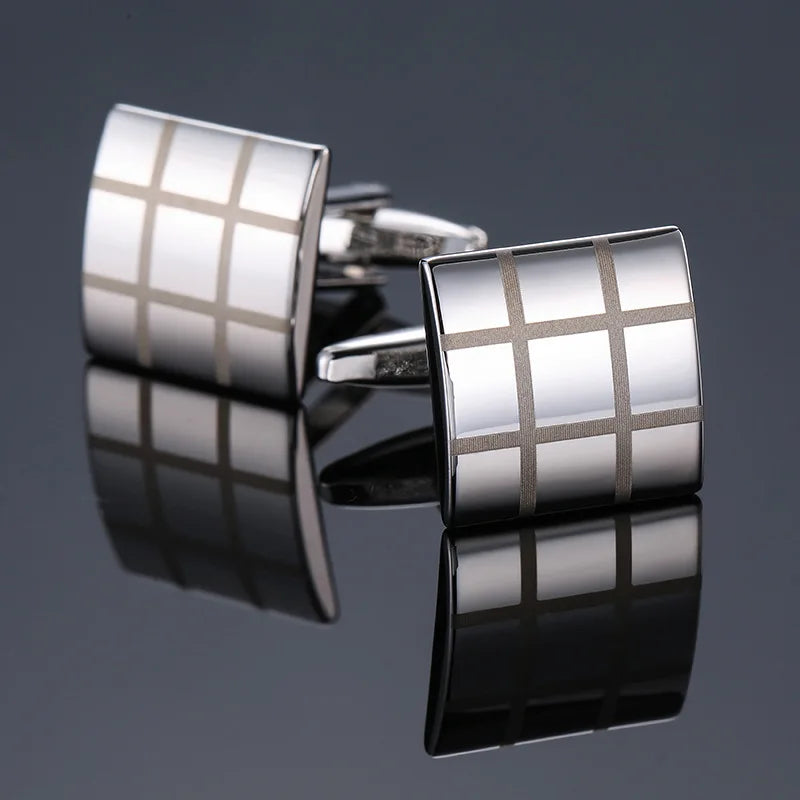 Retro Square Cufflinks | Unisex Luxury Dress Shirt Accessories