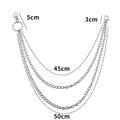 Cadena metálica para cinturón, hip hop, rock, punk, gancho para pantalones, eslabón de cintura, cadena metálica para cartera, llavero, clip para llavero, joyería