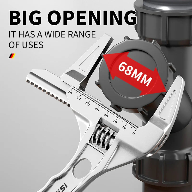 Multifunctional Adjustable Wrench – Large Opening Chrome-Vanadium Steel
