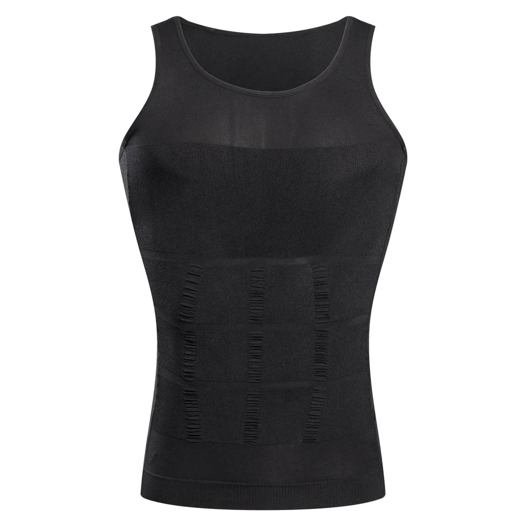 YBFDO Chaleco de compresión adelgazante para hombre, camiseta sin mangas, control de abdomen, para pérdida de peso, faja sin costuras