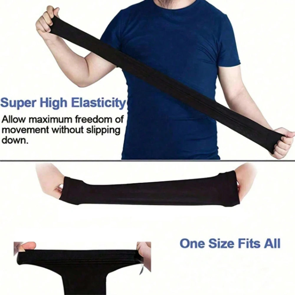 Ice Silk Sun Protection Arm Sleeves – 3 Pairs, Unisex