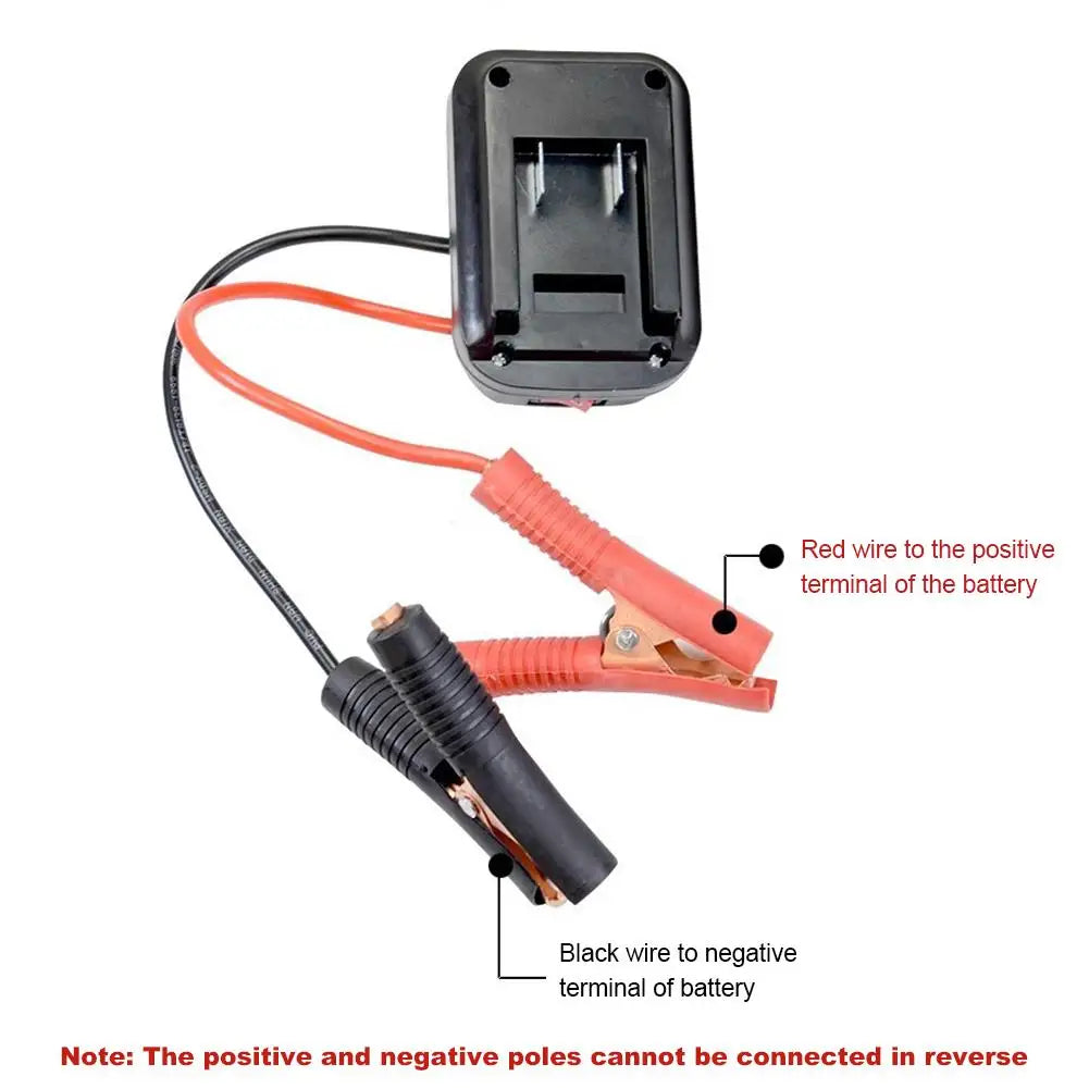 Makita Battery Jump Starter Adapter – Car Emergency Starter with Booster Clips