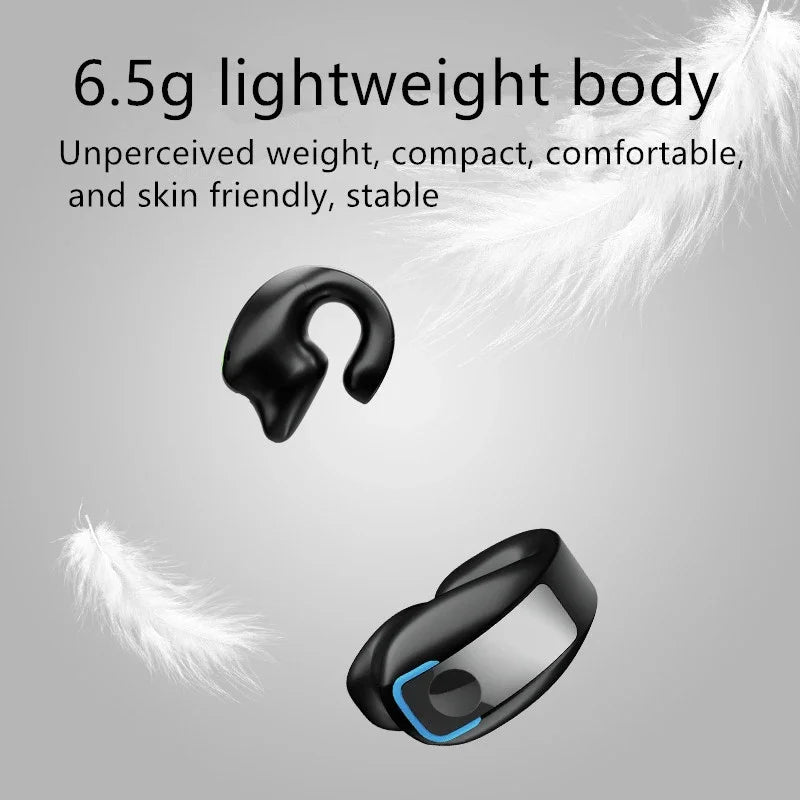 Clip-On Open-Ear Bluetooth Headphones | Wireless Sport Earphone with Mic