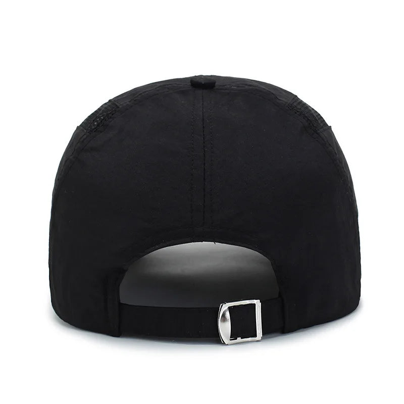 Gorra de béisbol de secado rápido - Ajustable, transpirable, protección solar para deportes al aire libre y todas las estaciones