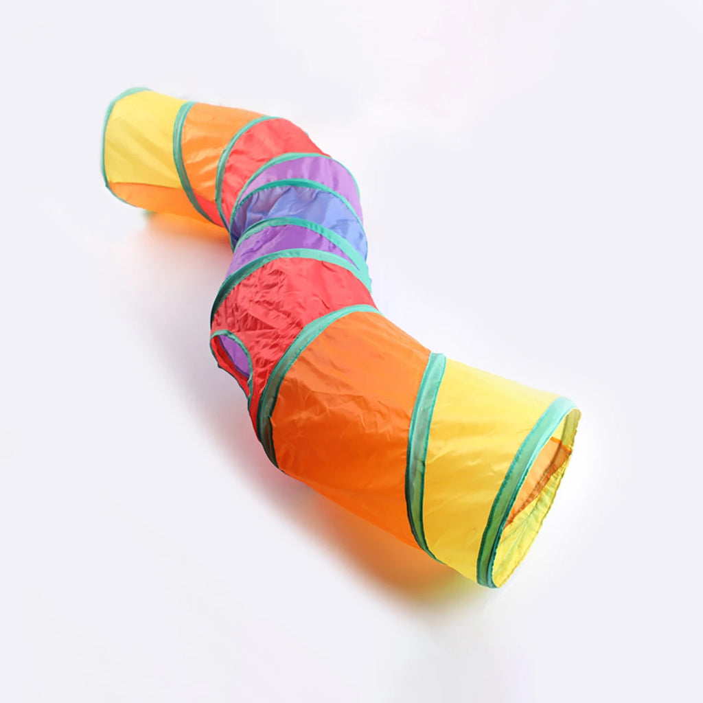 Túnel de juguete plegable para gatos – Túnel de juego interactivo plegable para gatos, gatitos y conejos