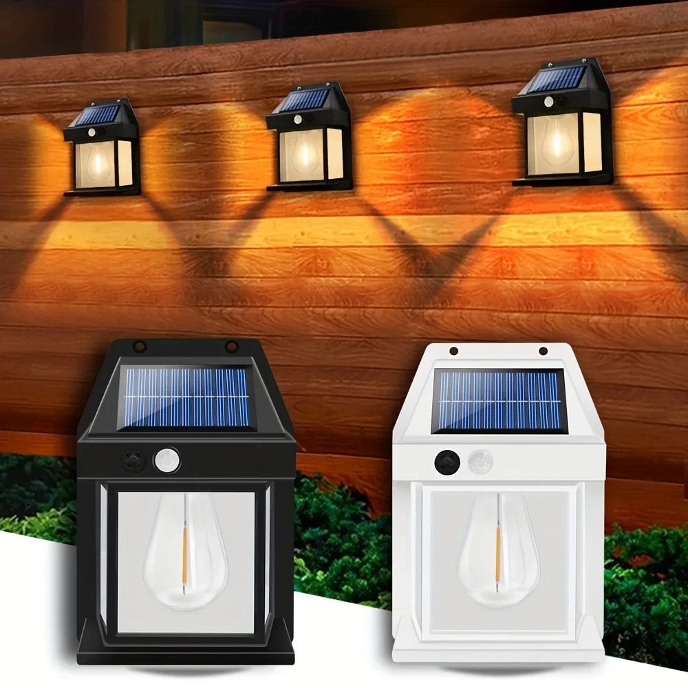 Solar Motion Sensor Wall Light – 3 Modes, IP65 Waterproof, LED Outdoor Lamp