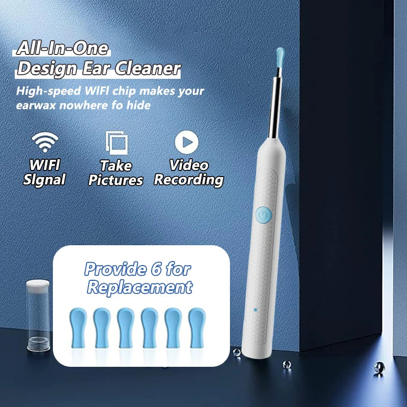 Visual Ear Wax Cleaner with Camera – WiFi Otoscope & Smart Ear Cleaning Kit