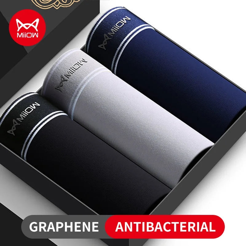 Men's Graphene Antibacterial Boxer Briefs – 3-Pack