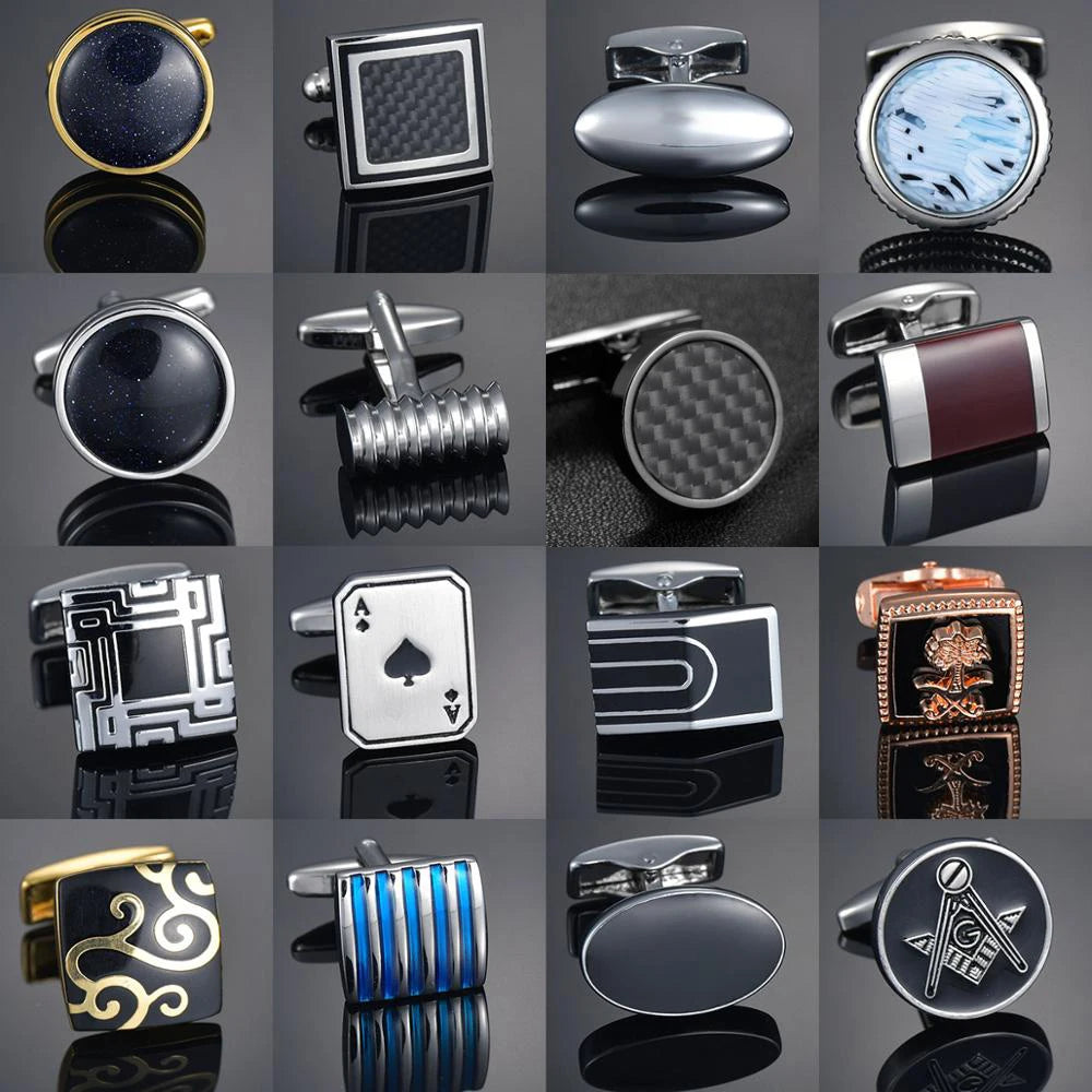 Gem & Enamel Craft Cufflinks | Unisex Decorative Shirt Accessories