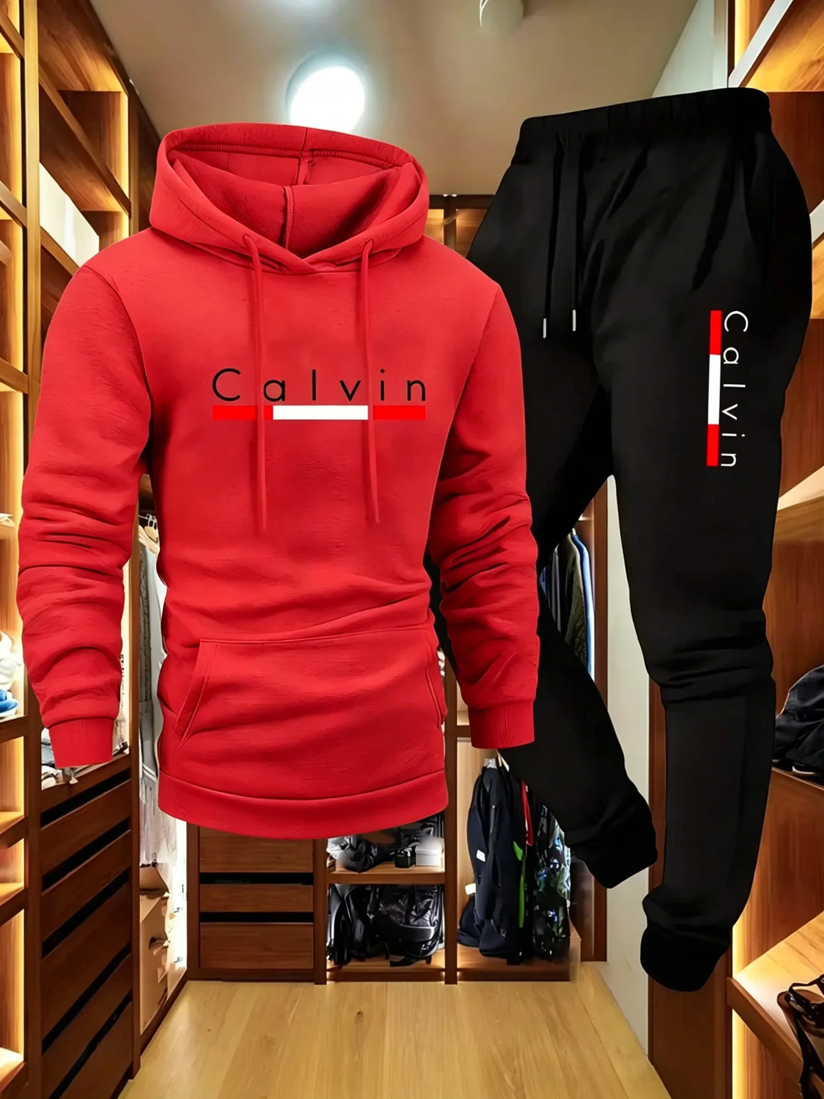 Printed Fleece Hoodie & Jogger Set