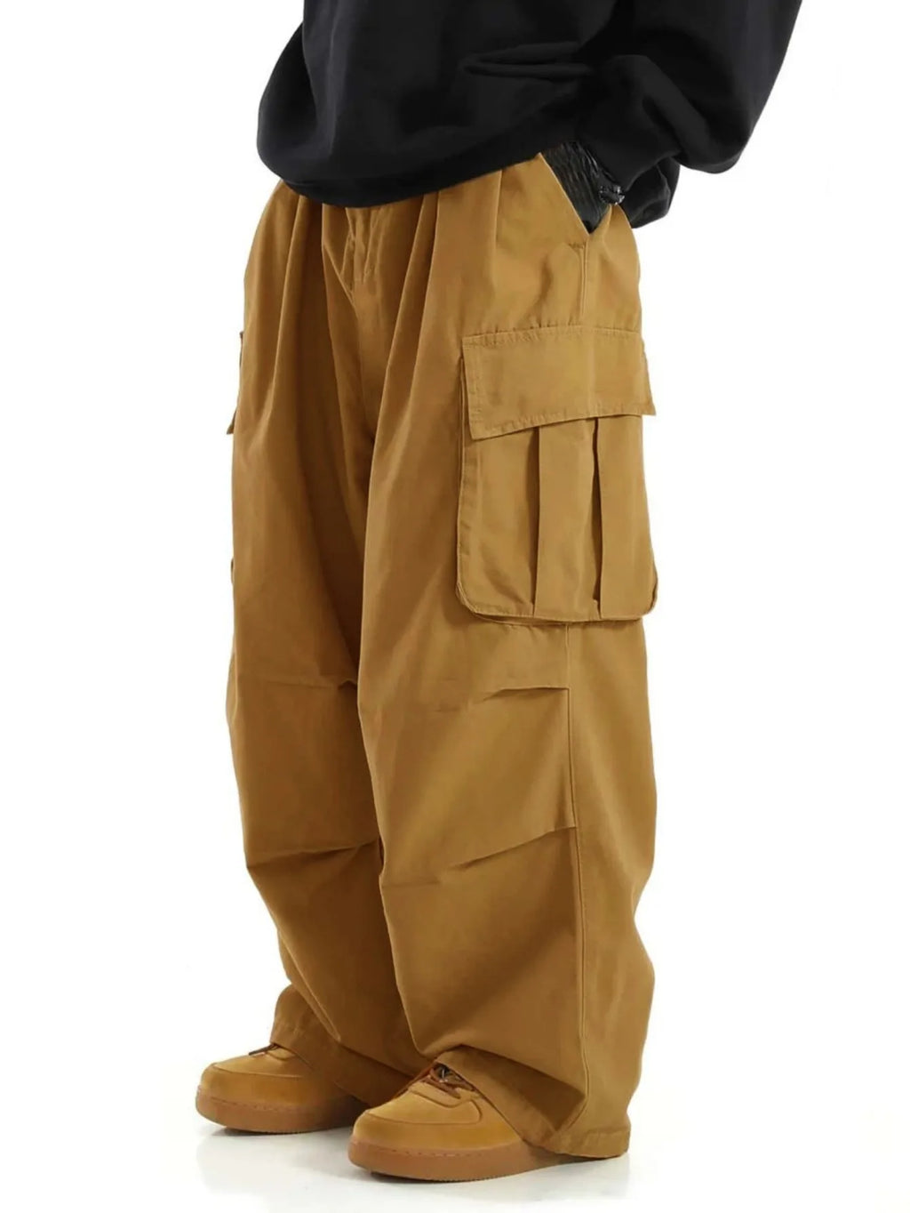 Unisex Plus Size Wide Leg Cargo Pants