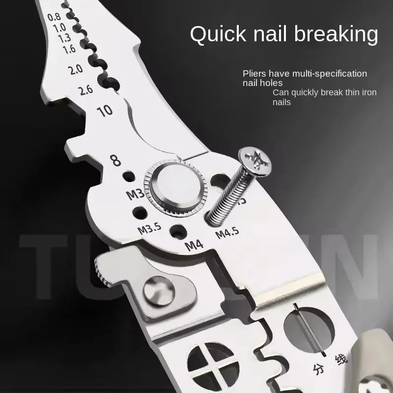 Multi Functional Electrician Pliers For Wire Splitting And Stripping Specialized For Electricians