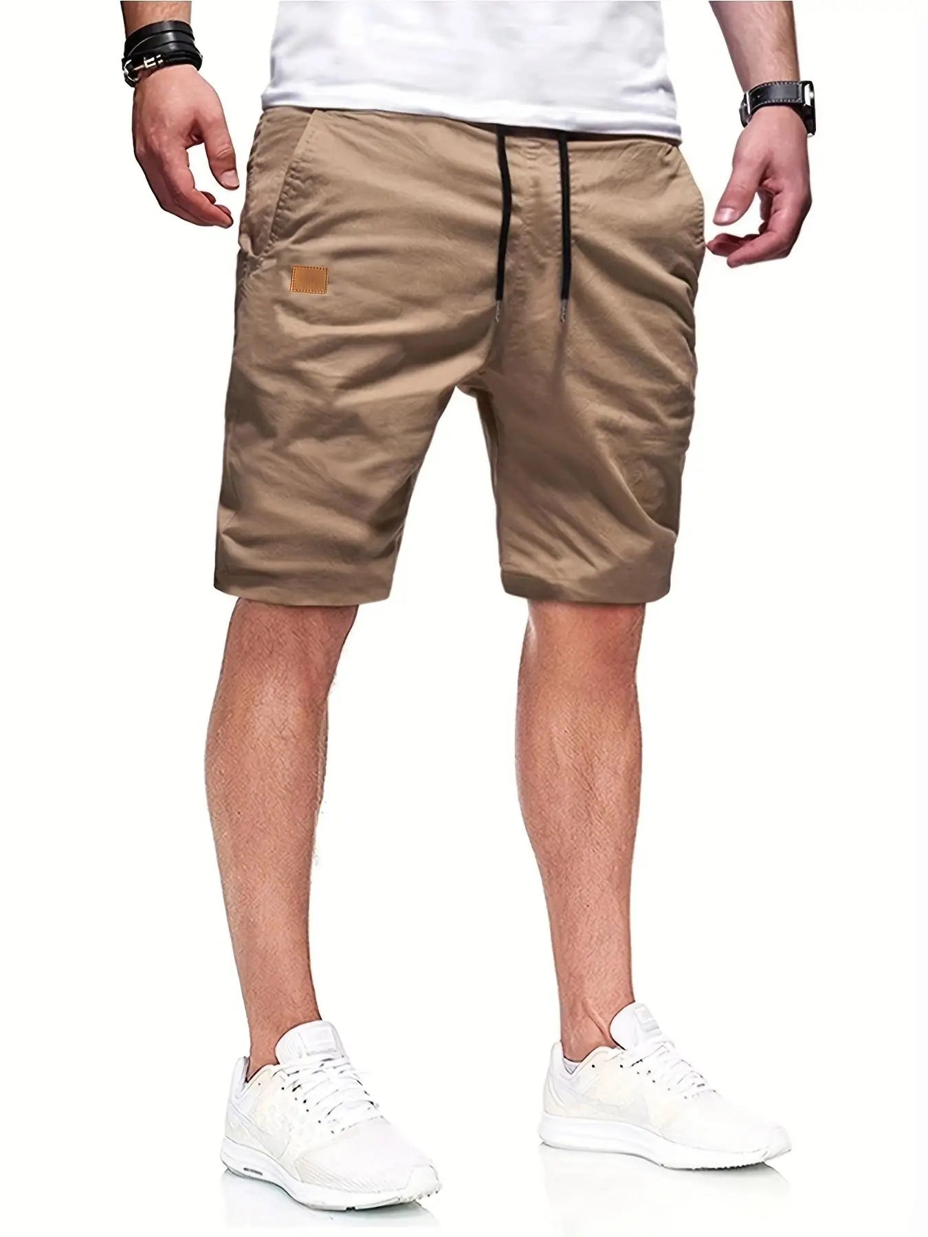 Men's Casual Bermuda Shorts – Elastic Waist Fitness & Jogger Shorts